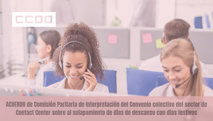 Acuerdo en la comisión de interpretación del Convenio de Contact sobre la coincidencia de libranzas y festivos